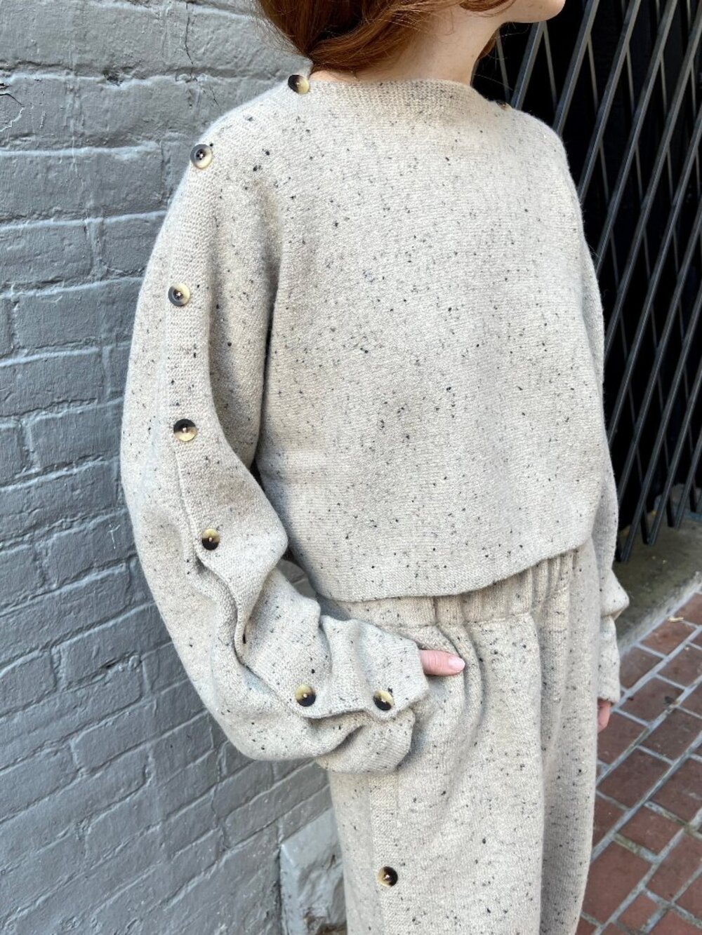 Lauren Manoogian Button sleeve sweater